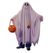 Fun World Ghost Boys 1-PC Ghost Tunic w/Mesh Eyes Halloween Costume: 12-14
