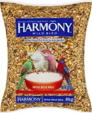 NEW HARMONY Wild Bird Seed Mix 8kg One Size Fruit and Nut Mix for Wild Birds AU