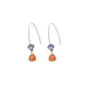 Elegant Onyx Glazed Beads Ear Hook Stud Earrings Women Fashion Jewelry Gift