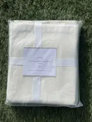 Pottery Barn PB Essentials Foundations Linen Twin Bed Skirt 18"