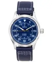 RATIO Skysurfer Pilot Blue Sunray Dial Leather Automatic RTS318 200M Mens Watch