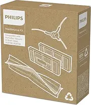 [Philips] Homerun Vacuum and Mop Robots 3000 Original Replacement kit. 2 EPA11 Filters, 1 Main Brush & 1 Side Brush. for: XU2000/20, XU2100/20. (XV1433/00)