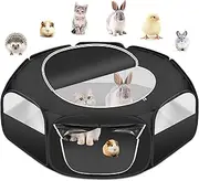 Portable Small Animals Playpen, Waterproof Chicken Brooder, Small Pet Pop Up Playpen Outdoor for Hamster/Rabbit/Chinchilla/Chick/Ferret/Hedgehog
