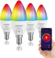 XODO Smart WiFi B11 E12 Dimmable Ceiling Fan Candle Light Bulb LB4-4PK - 5W