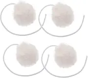Entertain Your Cat Interactive Play: 4 Pack of Plush Scratching Post Balls Bells Replacement Toys for Indoor Cat Trees