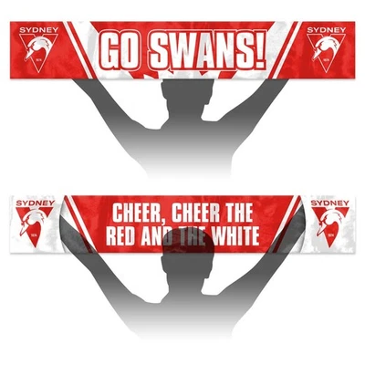 Sydney Swans AFL Aussie Rules Double Sided Banner Flag with Hand Pockets