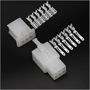 2.8mm 1P/2P/3P/4P/6P/9Pin Automotive Electrical Wire Connector Male Female Cable Terminal Plug Kits Motorcycle Ebike Car(6Pin Silver,20Sets)
