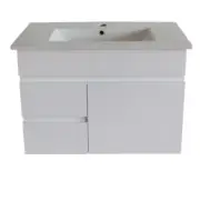 750*460*500mm White Polyurethane MDF Wall Hung Vanity