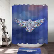 Multi Colored Native Flying Owl Shower Curtain