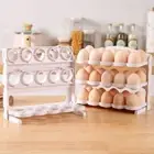 Portable Eggs Holder for Fridge Flip-up Eggs Storage Container Home Organizer
