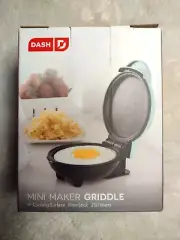 Dash 4” Mini Maker Electric Griddle 350w for Individual Pancakes Cooking Eggs