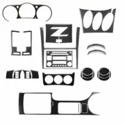For Nissan 350Z 2003-2009 28Pcs Carbon Fiber Interior Full Set Decor Frame Cover (for: Nissan)