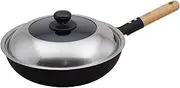 Takumi Japan Magma Plate Iron Frying Pan, Induction Compatible, Stir-Frying Pot, Wok With Uneven Surface for Better Oil Familiarity