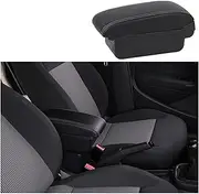 Compatible For Toyota Aqua Armrest Prius C Car Armrest Box Internal Modification USB Charging Car Accessories Storage Box(B1-black white NOusb)