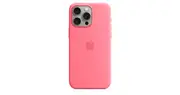 iPhone 15 Pro Max Silicone Case with MagSafe — Pink
