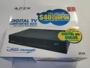 APEX Digital TV Converter Box DT250 Analog Pass Through Remote Over the Air OTA