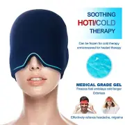 Migraine Headache Relief Cap Full Hat Reusable Gel Ice Pack Hot Cold Therapy