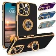 For iPhone 11/12/13/14/15/Pro Max/Pro/Plus Shockproof Rugged Case Cover w/ Ring