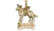 Australian Cattle Dog Angel Jewelry Gold Vermeil Handmade Cattle Dog Pendant AC