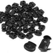 40pcs Plastic Cord Locks End Spring Stopper,Paracord Toggle Stopper Clasp, El...