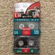 Lot of 3 Maxwell 60 / 120 Normal Bias Blank Sealed Cassette Tape