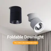 Spot LED Downlight Foldable Ceiling Spotlight 10/15/20W Surface Mounted Aluminum