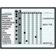Acco - Quartet Employee In/Out Board System Board,In-Out,Ovl,24X18,Gy 31730 (Pac