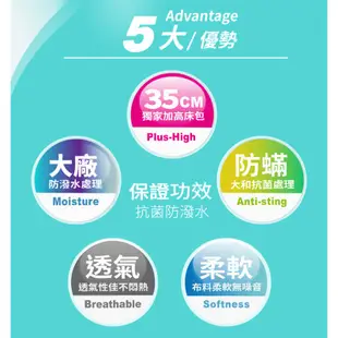 Pureone 台灣製 3M 吸濕排汗 防蹣抗菌 防潑水 舖棉床包式 保潔墊 (單人/雙人/加大/特大 ) 綜合賣場