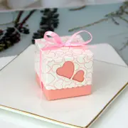 Love Heart Baby Shower Favour Boxes 10pk - Pink