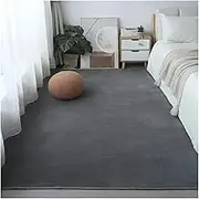 Large Carpet Home Decor Coral Velvet Solid Color Living Room Sofa Foot Mat Nursery Area Rug Kids Crawling Game Carpet(Deep Gray,200x300cm(78x118in))