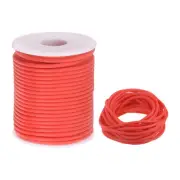Rubber Cord Tube Hollow Pipe 16ft 27yds 1/8" Dia 1/16" Hole Tubing Red