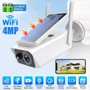 4MP Solar Battery Powered Wireless WiFi Outdoor Home Security Camera System PTZ