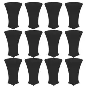 12pcs Round Cocktail Tablecloth 32" x 43", Highboy Spandex Table Cover, Black