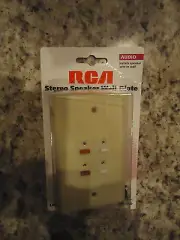 RCA # AH300 STEREO SPEAKER WALL PLATE BEIGE **FREE SHIP ea add purch** (NEW)