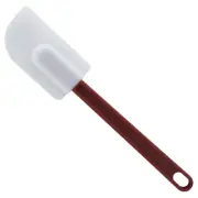 Silicone Kitchen Scraper Baking Utensils Flat Blade Heat Resistant White 10"