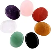 25mm Natural Assorted 7pieces/lot Palm Stone Crystal Quartz Reiki Healing Chakra