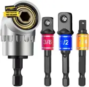 Impact Grade Power Hand Tools Driver Sockets Adapter Extension Set, 3Pcs 1/4 3/8