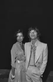British singer Mick Jagger and his wife Bianca Jagger at a promotio - Old Photo