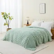Linenova Coral Fleece Plaid Warm Blanket