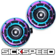 SICKSPEED 2PC NEO CHROME SUPER LOUD COMPACT ELECTRIC BLAST TONE HORN CAR 12V P23 (for: Porsche)