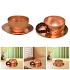 Pure Copper Coffee Tea Cup Multifunctional Cup Saucer Set for Bar Cafe Home