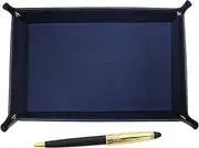 Japanese Grain Cowhide Leather Pen Tray Blue Neo D-800 Holi Gold Finish Retro Ballpoint Pen Set Black TRAL-800B-B