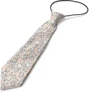 [KAWAMOUSE] Toddler Size ( Drawn Teddy Bears ) Pre-Tied Adjustable Novelty Necktie, Fashion Conversational Neck Strap Ties for Boys and Children, for Wedding Parties Events, Multi, One Size Fits All
