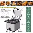 2.5L Adjustable Thermostat Electric Deep Fryer Frying Pan Pot Grill with Basket