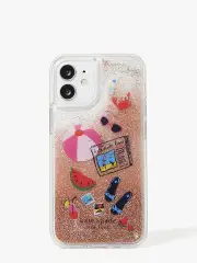 pool party liquid glitter iphone 12 mini case
