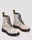 DR. MARTENS 1460 FLORAL MASH UP LEATHER LACE UP BOOTS PARCHMENT BEIGE SIZE 6