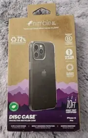 Nimble Apple iPhone 13 Pro Disc Case - Slim and Clear. Protective Recycled Case.
