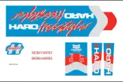 Haro 1986 FST decal set red on blue