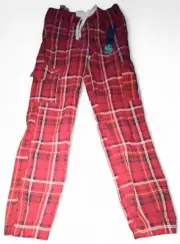 Y2K Like An Angel Plaid Pants Girls Red Plaid Stretch Size 10/12