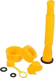 OKUMEYR 13pcs Gas Can Spout Replacement 1/2/5/10 Gallon Gas Can Nozzle With Flexible Pour Nozzle Leak Proof Design Screw Collar Caps Spout Cover Base Cap Orange